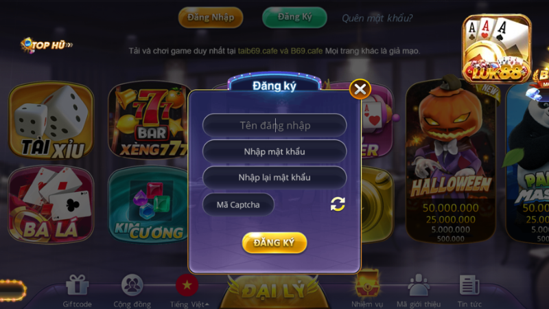 Đăng ký B69 cổng game quốc tế